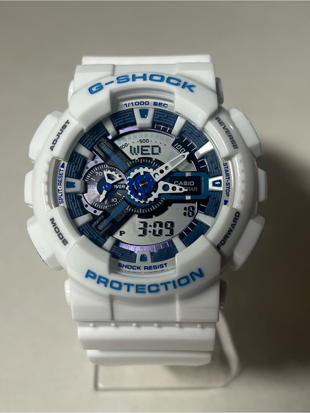 Casio G-Shock Men’s Watch White Band with Blue